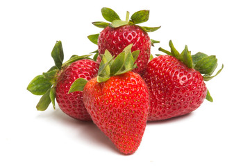 ripe strawberry isolated