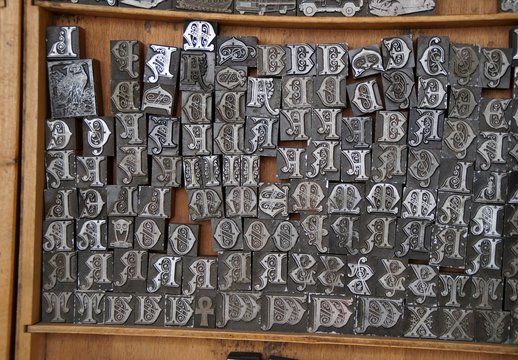 Buchstaben f&uuml;r den historischen Buchdruck