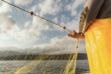Fishing nets boat