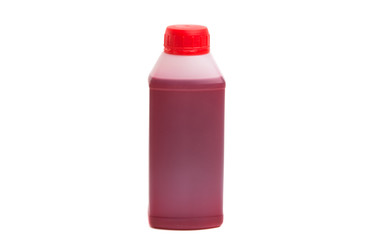 bottle of machine oil isolated
