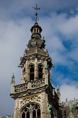 Fototapeta na wymiar Ornate facade of The Museum of the City of Brussels located in the Maison du Roi
