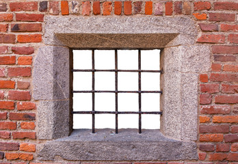 Mockup of window lattice of prison cell