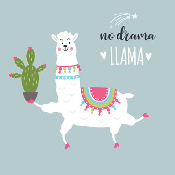 No drama Llama Illustration