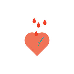 Donor blood icon in flat style.