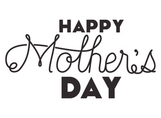 happy mothers day typoigraphy message vector illustration design