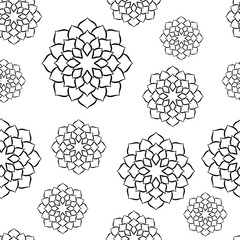 Flower mandala seamless pattern in indian style