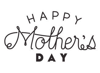 happy mothers day typoigraphy message vector illustration design