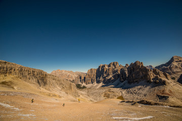 beautiful landscape scenery of italien dolomites, rifugio lagazuoi, cortina d´ampezzo, passo falzarego