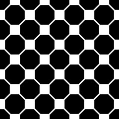 Obraz premium Black octagon on a white background. Geometric seamless pattern illustration. Abstract seamless patern.