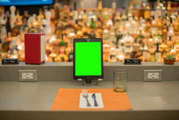 Naklejka premium Modern Bar top with pad and outlets