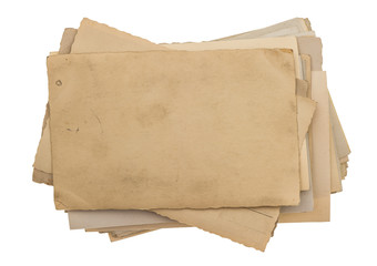 Pile photo cards Used grungy paper