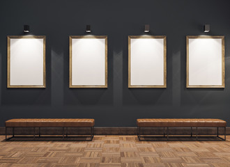 empty gallerys in museum - obrazy, fototapety, plakaty