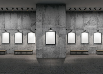 empty gallerys in museum - 206119239