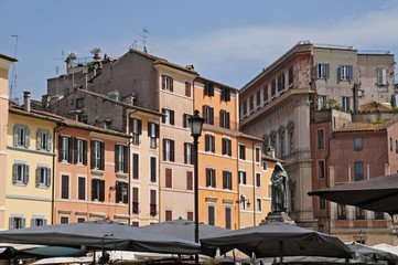 Roma,Piazza campo de' Fiori e mercato