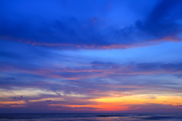 Naklejka na ściany i meble Beautiful sky at twilight times for background