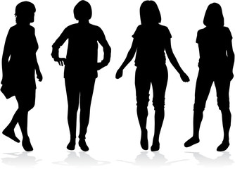 Silhouette of a woman.