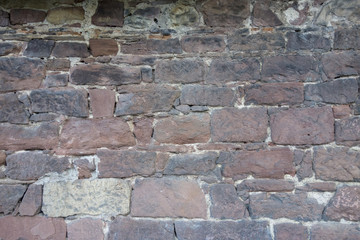 Mur de pierre en grès