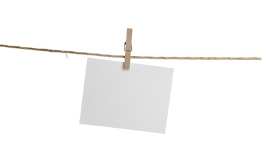 Blank Card with Copy Space Hanging