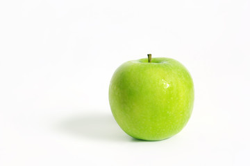 Apple green on a white backdrop.