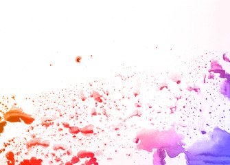 Purple and red watercolor paint background.