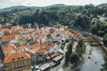 Średniowieczne czeskie miasteczko Czeski Krumlow © Bartosz