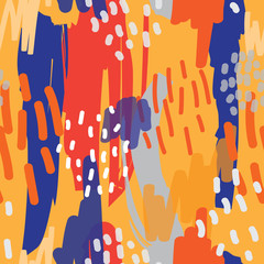 Abstract Line Pattern on Orange Background
