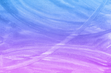 Blue and pink watercolor paint background.