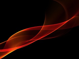 Abstract Orange Waves Background