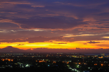 Beautiful sky at  twilight times for background