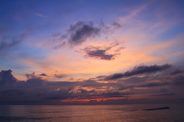 Beautiful sky at  twilight times for background