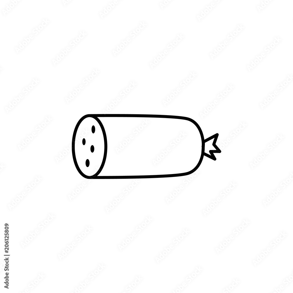 Poster sausage floor icon. element of food icon for mobile concept and web apps. thin line sausage floor ic