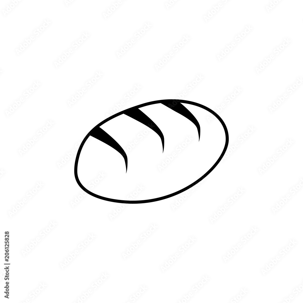 Poster loaves of bread icon. element of food icon for mobile concept and web apps. thin line loaves of brea