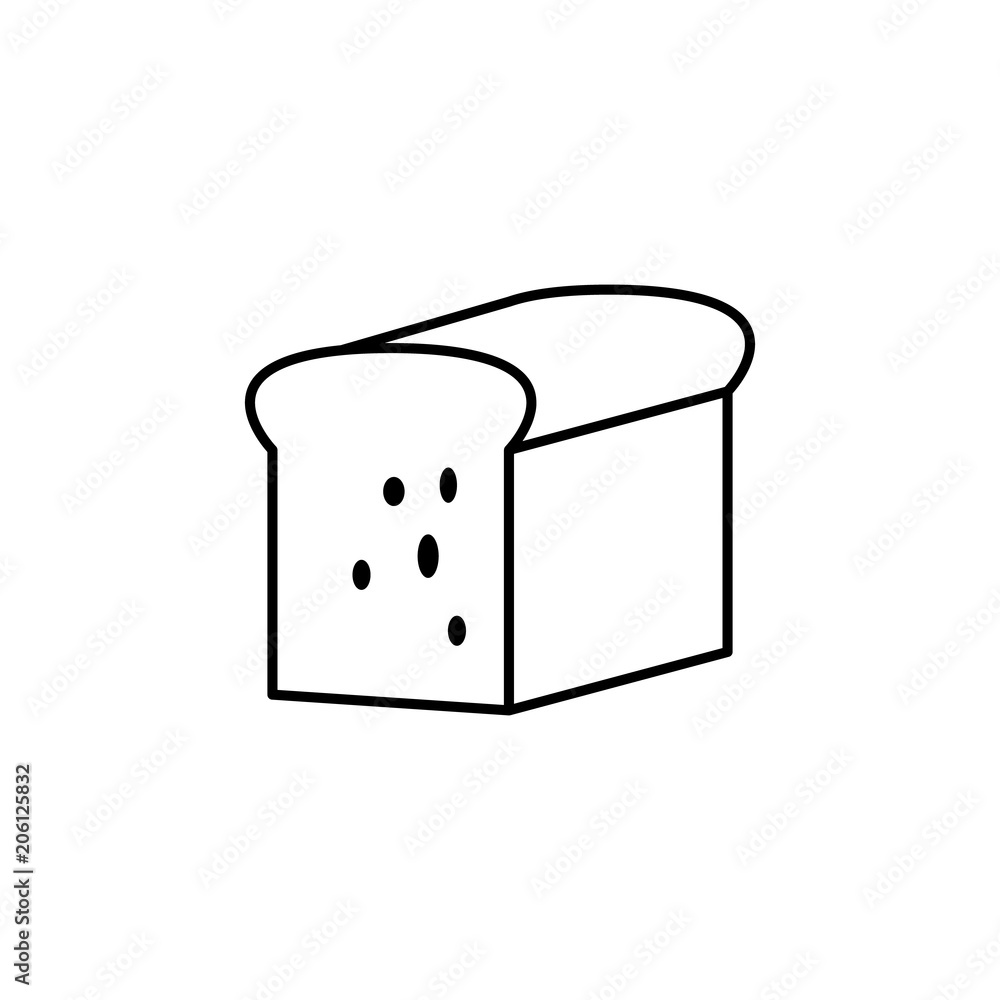 Poster loaf of bread icon. element of food icon for mobile concept and web apps. thin line loaf of bread ic