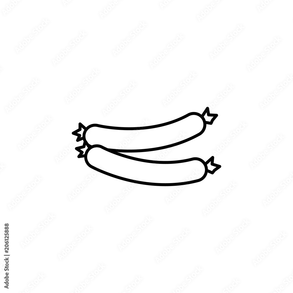 Poster sausages icon. Element of food icon for mobile concept and web apps. Thin line sausages icon can be used for web and mobile