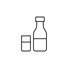bottle of milk icon. Element of food icon for mobile concept and web apps. Thin line bottle of milk icon can be used for web and mobile