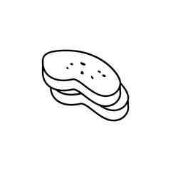 sliced ​​bread icon. Element of food icon for mobile concept and web apps. Thin line sliced ​​bread icon can be used for web and mobile