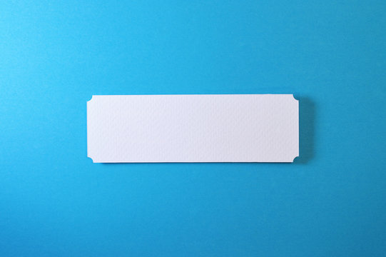 rectangle banner with circled corners on blue background