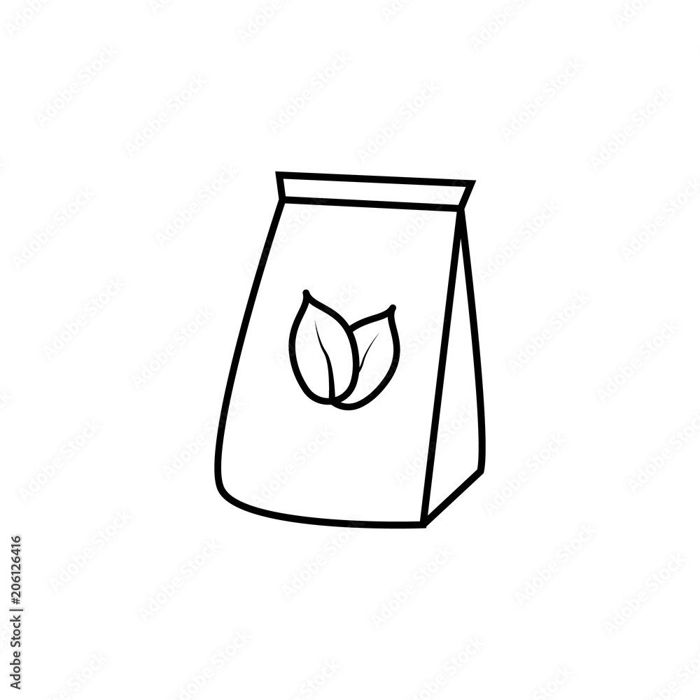 Aufkleber tea packing icon. element of food icon for mobile concept and web apps. thin line tea packing icon c