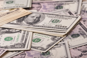Various dollar banknotes