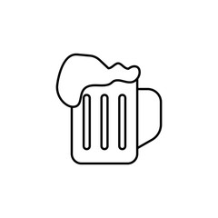 beer in a mug icon. Element of food icon for mobile concept and web apps. Thin line beer in a mug icon can be used for web and mobile