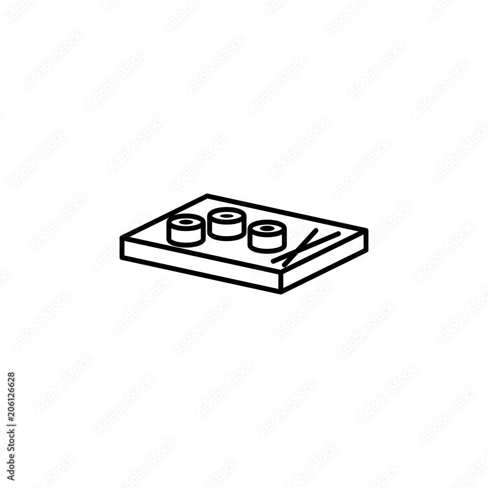 Poster rolls icon. element of food icon for mobile concept and web apps. thin line rolls icon can be used f