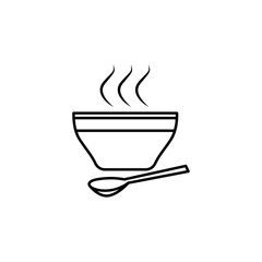 a bowl of soup icon. Element of food icon for mobile concept and web apps. Thin line a bowl of soup icon can be used for web and mobile