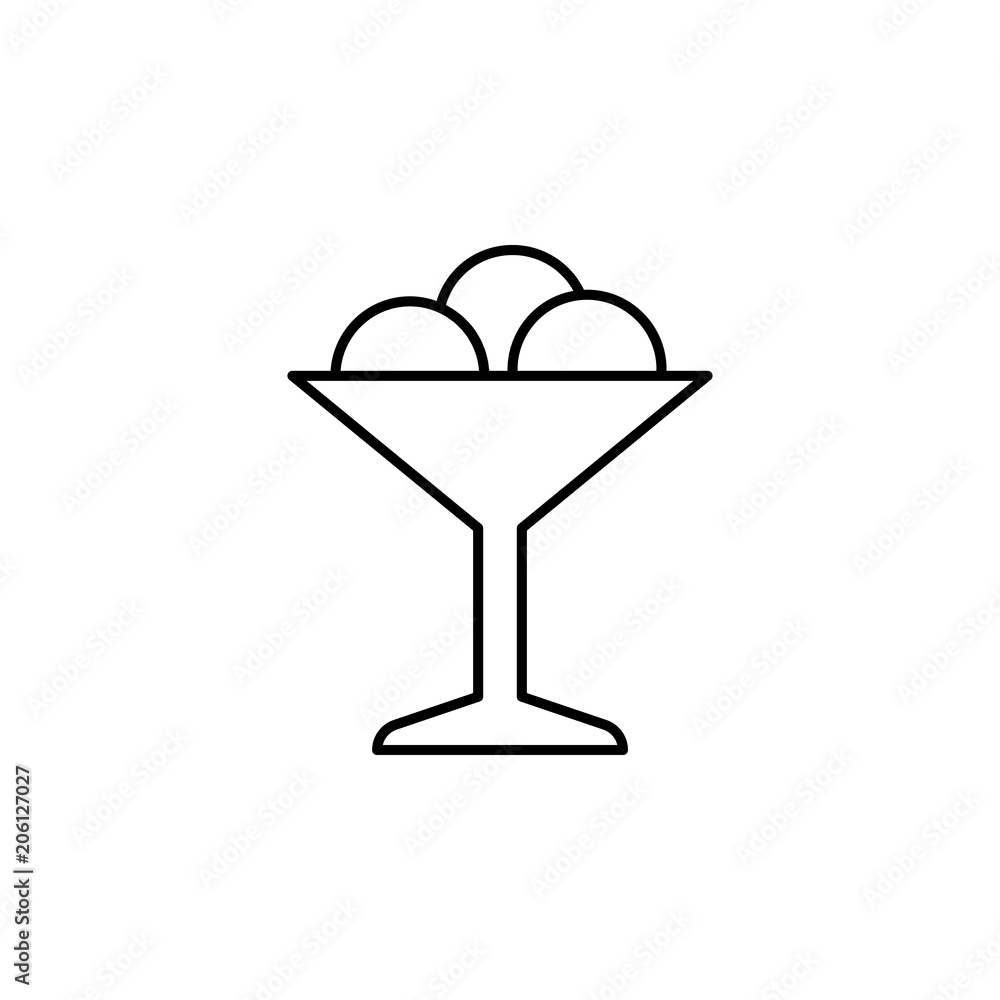 Aufkleber ice cream icon. element of food icon for mobile concept and web apps. thin line ice cream icon can b