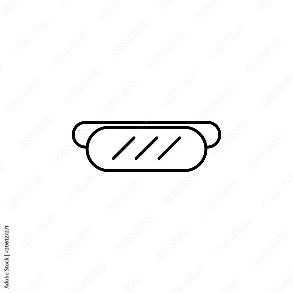 Poster sausage icon. Element of food icon for mobile concept and web apps. Thin line sausage icon can be used for web and mobile