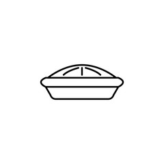 meat pie icon. Element of food icon for mobile concept and web apps. Thin line meat pie icon can be used for web and mobile