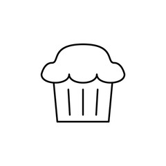 cup cake icon. Element of food icon for mobile concept and web apps. Thin line cup cake icon can be used for web and mobile
