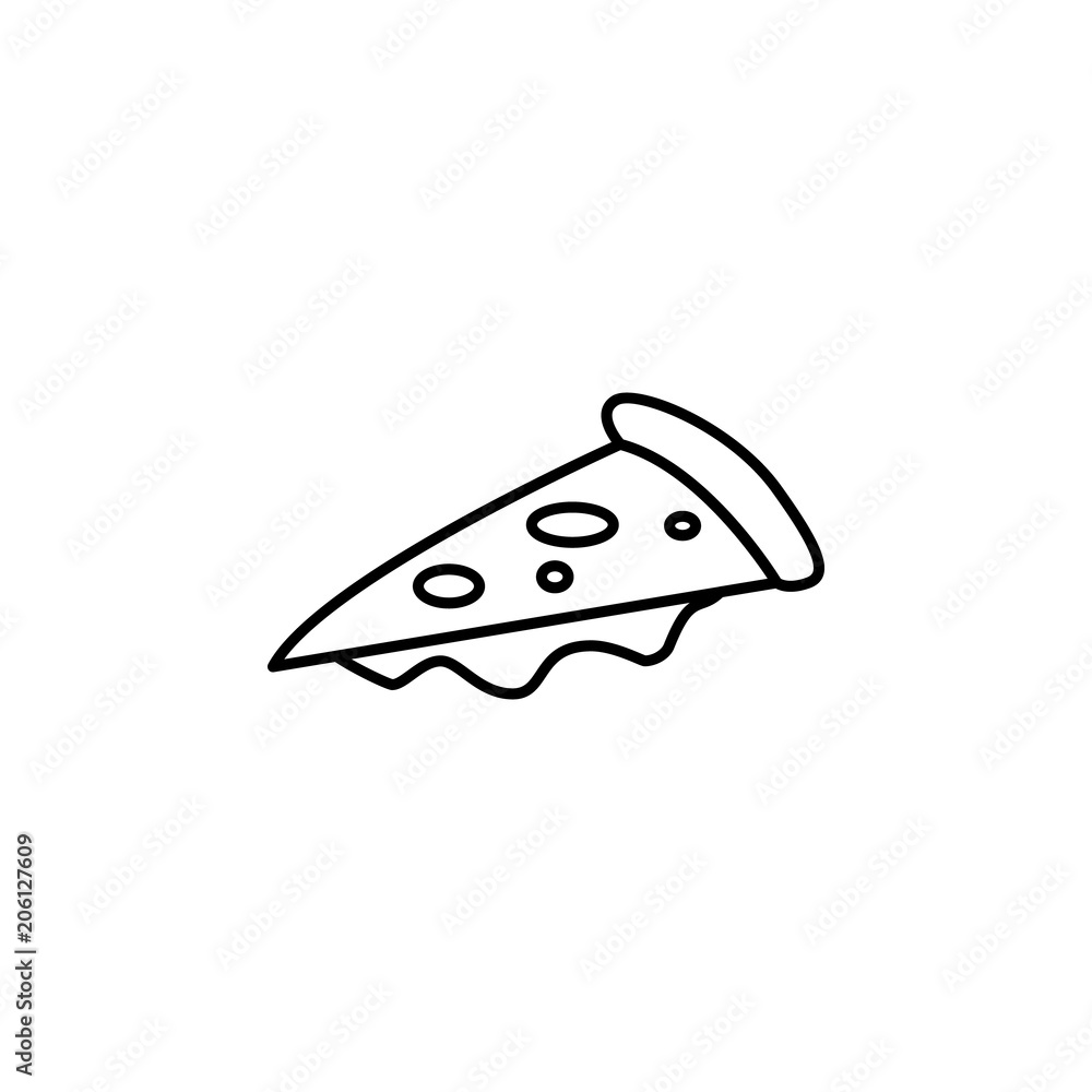 Poster a piece of pizza icon. element of food icon for mobile concept and web apps. thin line a piece of pi