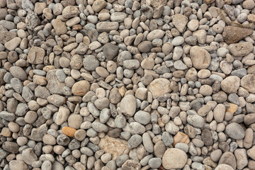 Natural Pattern of Pebble Stones on a Beach