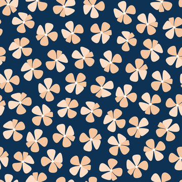 free hand bold floral print vector