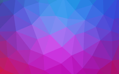 Light Pink, Blue vector gradient triangles texture.